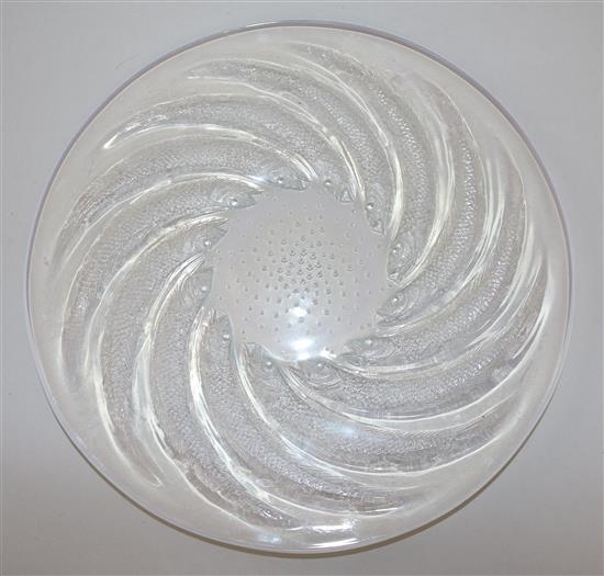 A Rene Lalique Poissons dish, 32cm